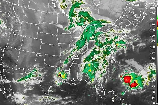 Satellite image from the National Weather Service